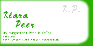 klara peer business card